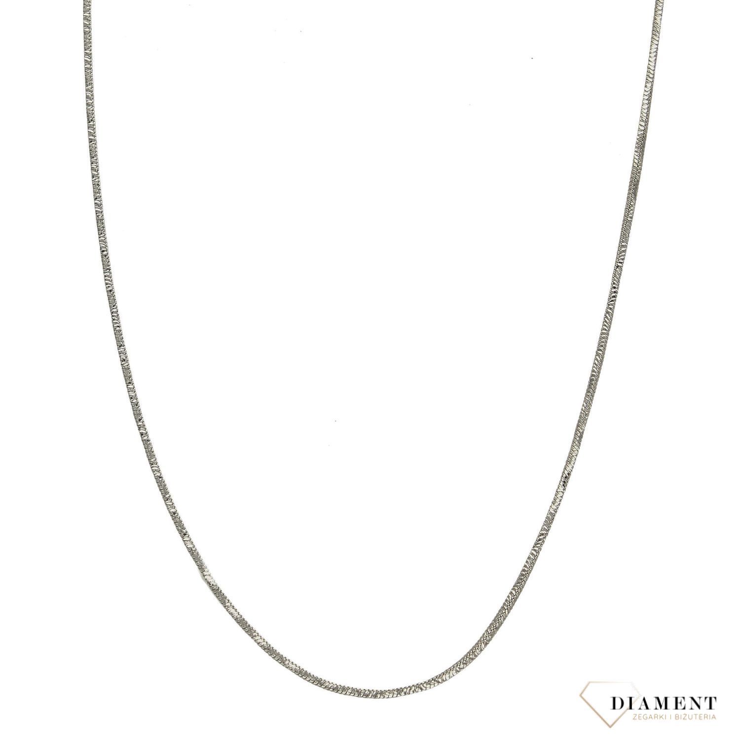 Złoty łańcuszek 585 lineczka Białe Złoto 1 mm DIA-LAN-1214-585 1mm ✅ Złoty łańcuszek wykonany z najwyższej jakości 14-karatowego białego złota ✅.jpg